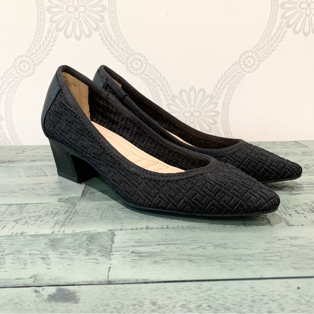 Adrienne Vittadini Faro Shoes Pumps Black Knit 6.5 - Picture 4 of 15